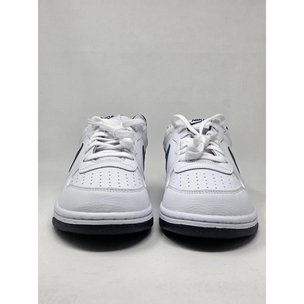 Nike Big Nike Low Size 11.5 Mens White Midnight Navy Basketball 355152-140 New